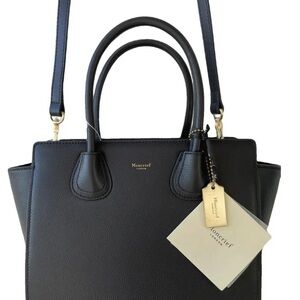 Moncrief London Black Leather Brooke Bag